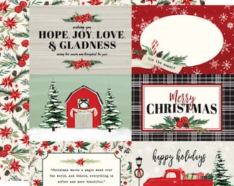 Carta Bella - Christmas Market - 4x6 Journaling Cards 12x12 Scrapbook Paper