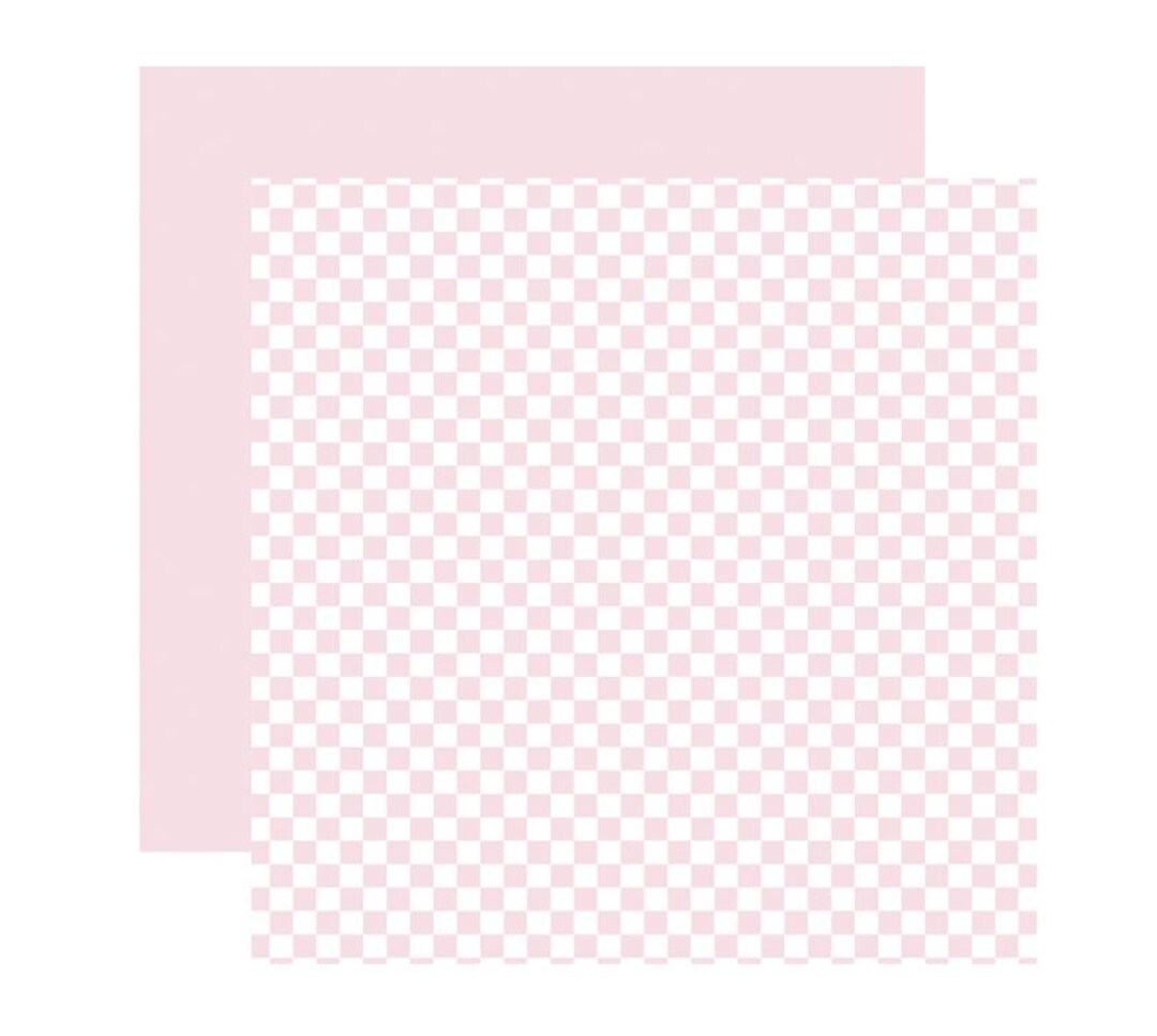Echo Park Paper - Checkerboard Spring - Powder Pink 12x12 Scrapbook ...