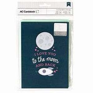 Tarjetas "Te amo hasta la luna y de regreso" de American Crafts