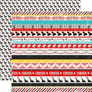 Carta Bella - Circus Party - Circus Borders Scrapbook Paper
