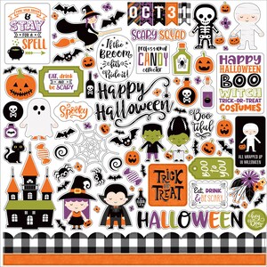 Echo Park I Love Halloween Element Stickers