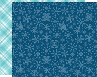 Echo Park Celebrate Winter 12x12 Scrapbook Paper - Snowflake Kisses