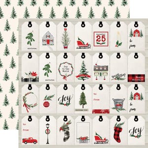 Carta Bella - Christmas Market - Gift Tags 12x12 Scrapbook Paper