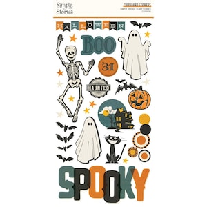 Simple Stories - Scary Stories - 6x12 Chipboard Stickers