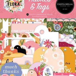Carta Bella Flora No. 6 Frames and Tags Ephemera