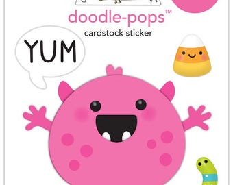 Doodlebug Doodle-Pops Cardstock Stickers - Candy Monster
