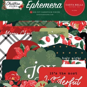 Carta Bella Merry Christmas Flora Ephemera