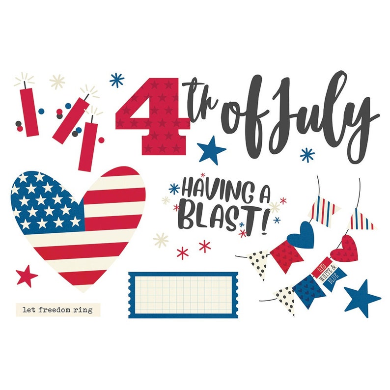 4th of July Simple Stories Page Pieces