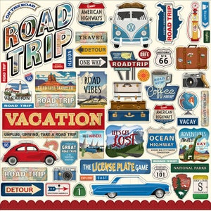 Carta Bella Road Trip Element Stickers