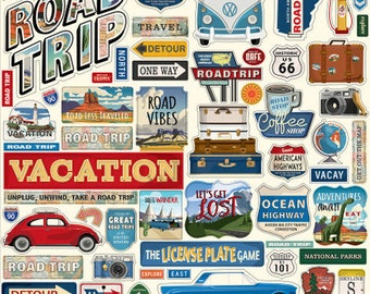 Carta Bella Road Trip Element Stickers
