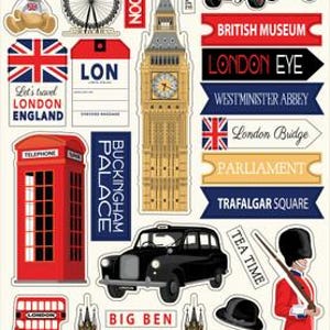Carta Bella Chipboard Accents - London