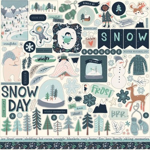 Carta Bella Snow Much Fun Element Stickers