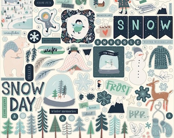 Carta Bella Snow Much Fun Element Stickers
