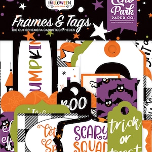 Echo Park I Love Halloween Frames and Tags Ephemera