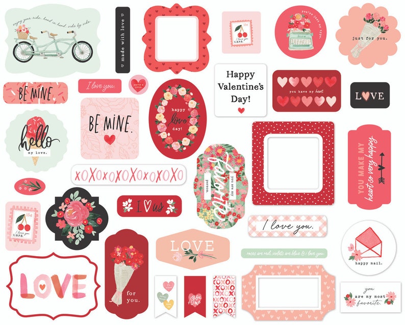 Carta Bella My Valentine Ephemera image 2