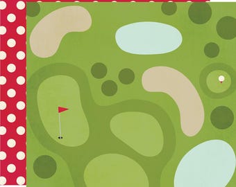 Simple Stories - Golf - Tee-rific! 12x12 Scrapbook Paper