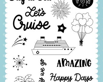 Echo Park Designer Stamps - Magical Voyage - Days at Sea Stamp Set