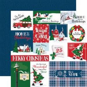 Carta Bella - White Christmas - Multi Journaling Cards 12x12 Solid Scrapbook Paper