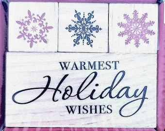 Studio G Holiday Stamp Set - Holiday Wishes