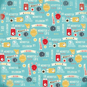 Carta Bella - Boy Oh Boy - Monster's Life Scrapbook Paper