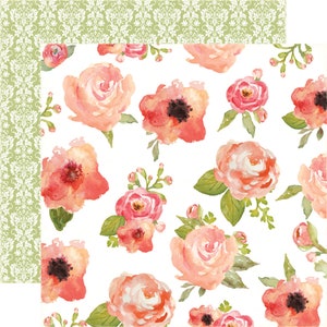 Carta Bella - Rustic Elegance - Flowers Scrapbook Paper