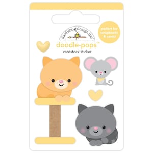 Papier cartonné autocollants Doodlebug Doodle-Pops - Amis ludiques