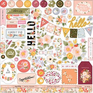 Carta Bella Flora nº 5 adesivos de elemento