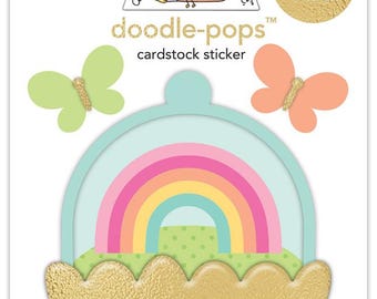 Doodlebug Doodle-Pops Cardstock Stickers - A Bit of Happiness