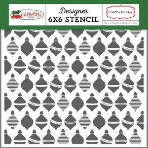 Carta Bella Christmas Ornament Stencil