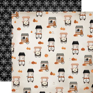 Carta Bella - Halloween Market - Candy Carts Scrapbook Paper