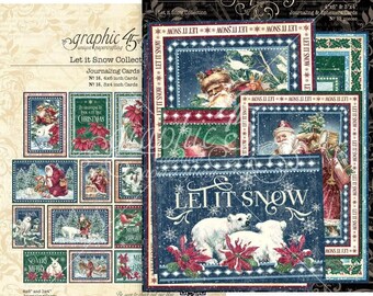 Graphic 45 Let It Snow Journaling Cards