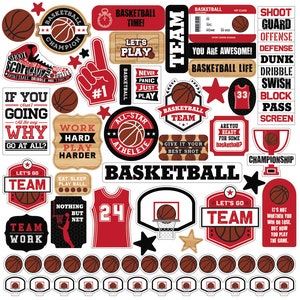 Echo Park Basketball Element Stickers