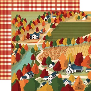 Carta Bella - Fall Break - Harvest Town Scrapbook Paper