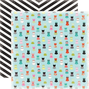 Carta Bella - Summer Lovin' - Swimsuits Scrapbook Paper