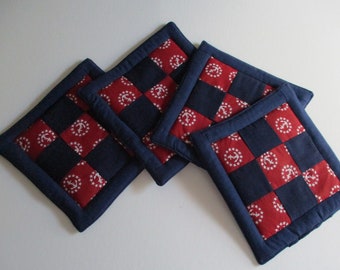 Quilted handmade potholders
