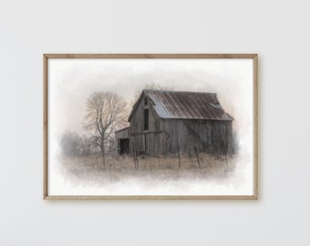 Watercolor Barn, Photography Prints, Farm Watercolor, Barn Picture, Watercolor Farm House Decor