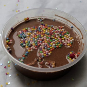 Hot Coco Slime- (Small Rainbow Foam Beads)