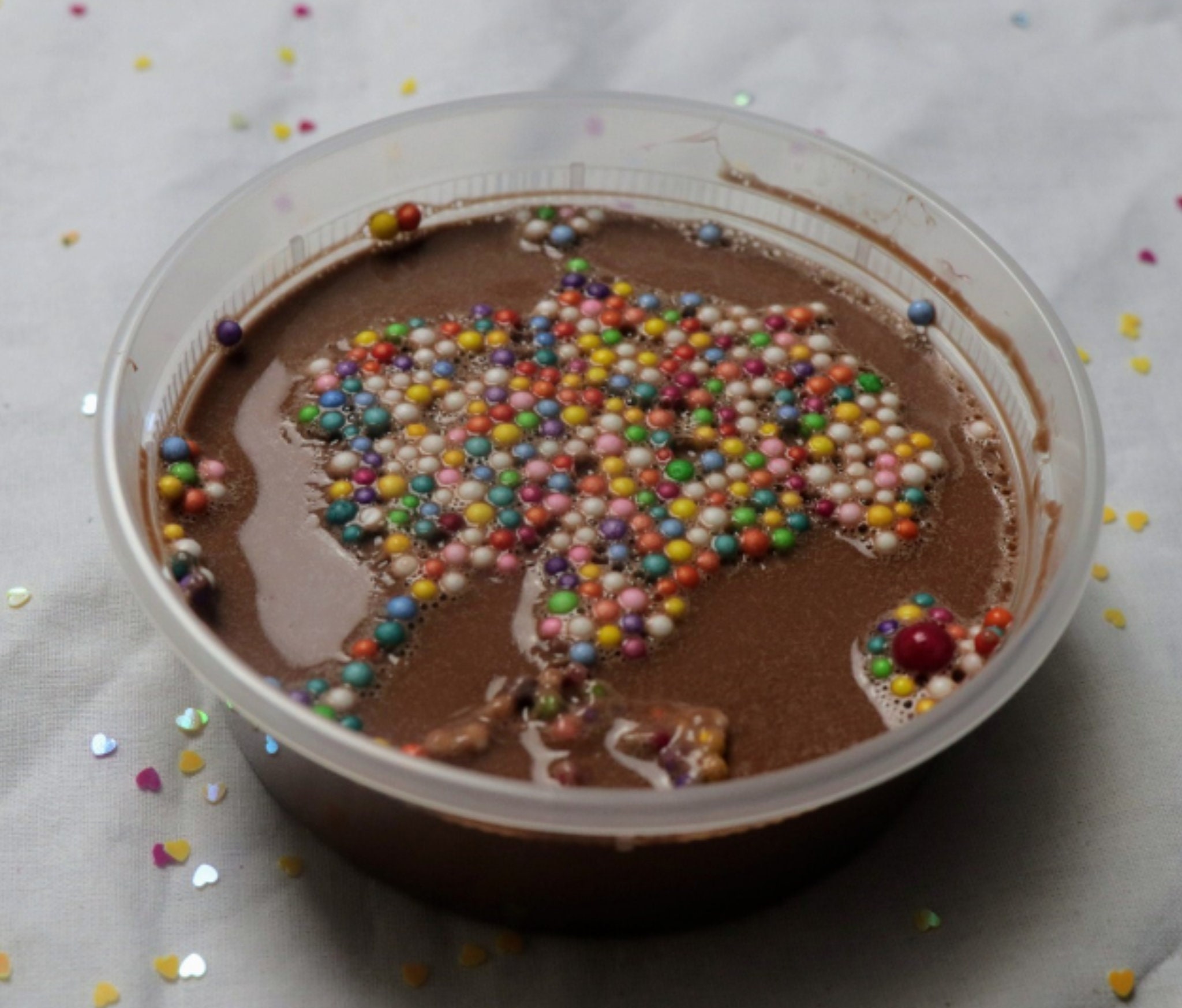 Hot Coco Slime- (small Rainbow Foam Beads) - Etsy