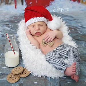 Patrón de disfraz de Halloween para bebé, tejido a dos agujas, fotografía de recién nacidos, accesorio para fotos navideñas, gorro de Papá Noel, cola larga, descarga digital en PDF, Lily B's