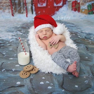 Santa Hat Knitting Pattern, Preemie, 18 inch doll, Newborn, Baby, Toddler, Child, Teen, Adult, Photography Props, Knit Flat or In Round image 5