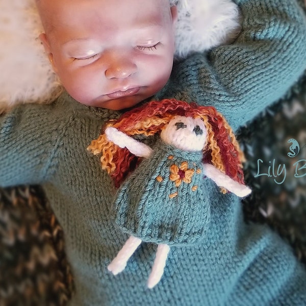 KNIT DOLL PATTERN: Molly Dolly Knitting Pattern, Knitted Photo Prop Doll Pattern, Rag Doll Knitting Pattern, Knit Rag Doll Pattern