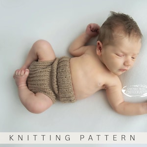 Diaper Cover Knitting Pattern: Ribbed Baby Soakers (Preemie to 12 Months) (PDF Pattern)