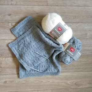 Easy Baby Blanket Knitting Pattern, Beginner Friendly, Newborn Knit Baby Shower Gift, Digital Downloadable PDF Pattern, 22" x 27"