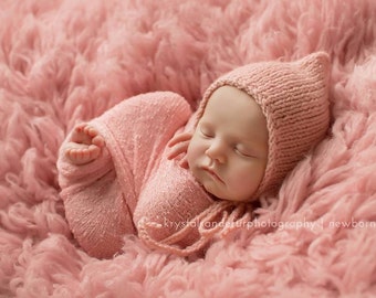 Pixie Hat Knitting Pattern, 6 sizes from Preemie to 12 Months, Pixie Bonnet, Newborn Photography, Newborn Photo Props, Patterns for Babies