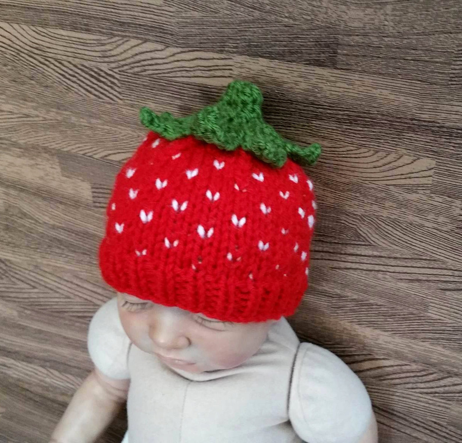 STRAWBERRY HAT PATTERN Newborn Knitting Pattern Newborn Knit Etsy