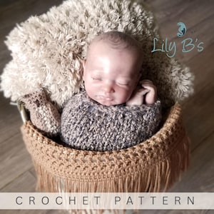 CROCHET PATTERN: 15&quot;X19&quot; Photography Prop Layer, Crochet Photo Prop Layer Pattern for Newborn and Sitter Photography Sessions