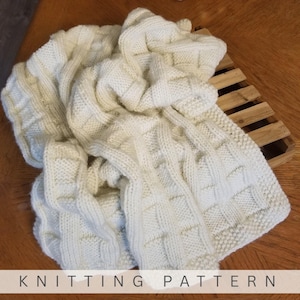 Beginner Knit Baby Blanket Pattern: Easy Cuddle Blanket (Digital Download PDF)