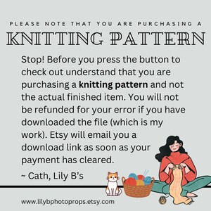 Bear Bonnet Knitting Pattern, 6 Sizes, Preemie, 18 Doll, Newborn, 3 6 9 12 Months, Newborn Photography, Baby Props, DIY, Digital Download image 2