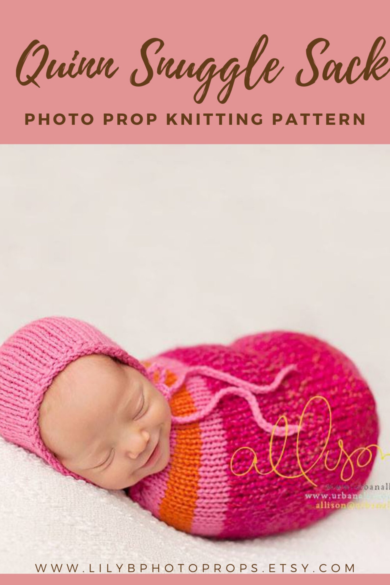 SNUGGLE SACK Knitting Pattern: Newborn Knit Snuggle Sack and | Etsy