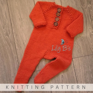 Newborn Sleeper Knitting Pattern: Baby Pajamas Romper (PDF Pattern)